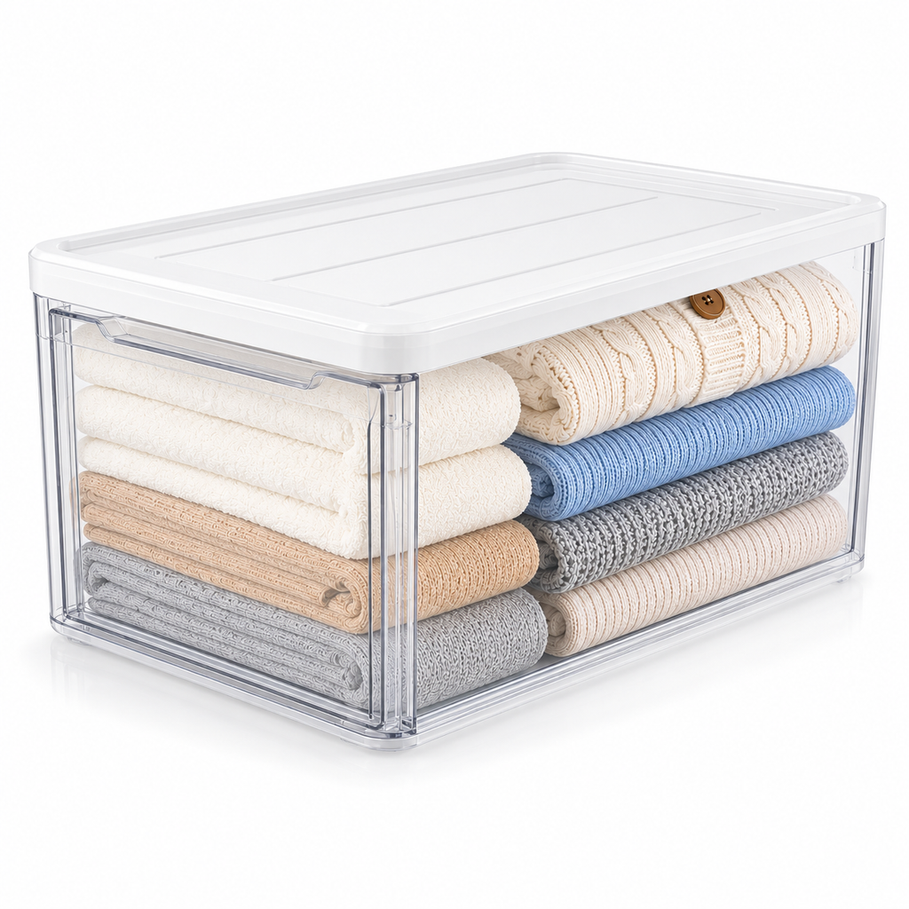 Calivo Stacking Storage with Drawer - 22 QT